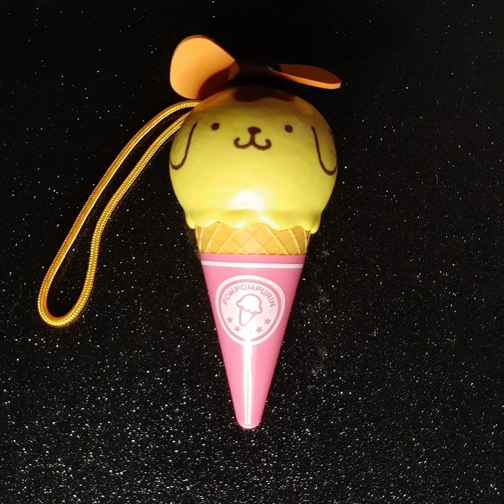 Sanrio Japan Pompompurin Ice Cream Cone Handheld Fan. - Picture 3 of 5